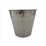 Stainless steel ice bucket, diameter 14 cm, capacity 1.3 l